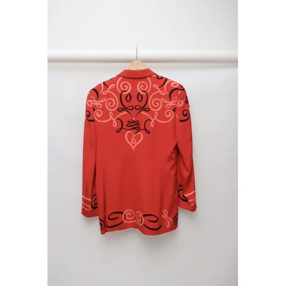 Vintage Escada Margaretha Ley Silk Blazer Red - Picture 5 of 8